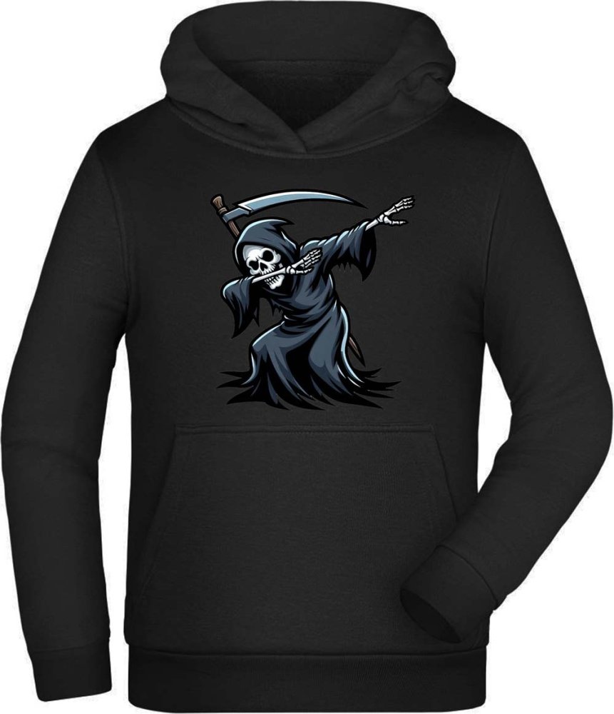 Halloween Hoodie mit Dab tanzendes Skelett Sensenmann i621